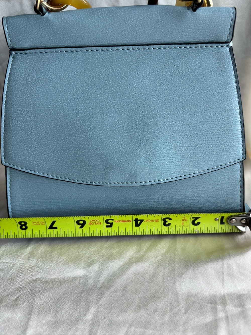 Aldo Light Blue Crossbody Bag with Tortoiseshell-Link Accent - Picture 14 of 16